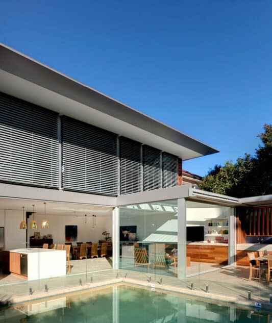 220 Original Retract RoofRetracted position. Architect Justin Loe Photo Michael Nicholson Photography