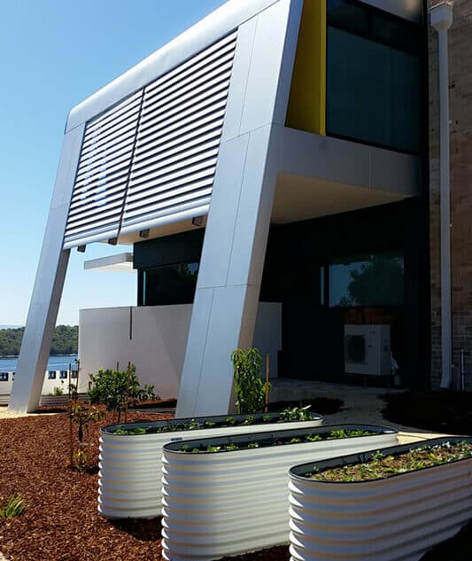 200 Maxi Louvres frameless drive frame 
Anodised finish. Mosman Park WA